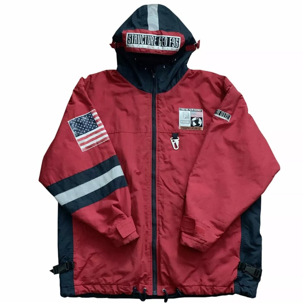 Vintage Structure Geo F96 Exploration Polar Research Winter Jacket Size XL 3M